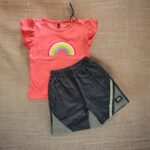 pink rainbow t-shirt set