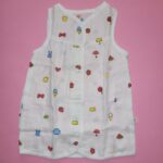 front button organic muslin cotton frocks