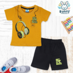 Headphone t-shirt and shorts set