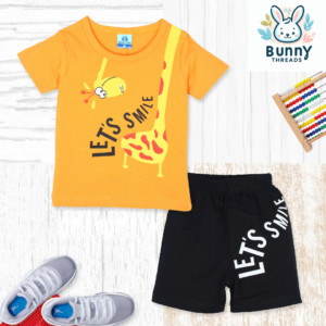 Giraffe print t-shirt and shorts set