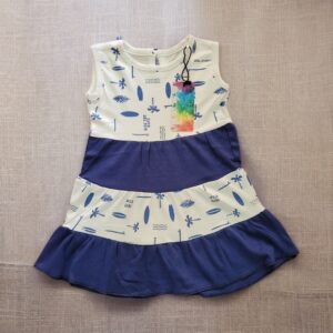 blue white frock for babies