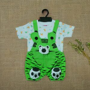 Green jumpsuit for babies