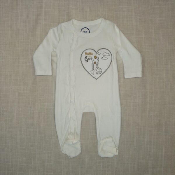 white sleepsuit for babies