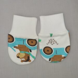 Bear print mittens for babies