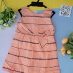 Pink cotton frocks for babies