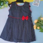 Dot print baby frocks