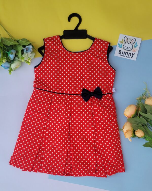 Cotton baby frocks red colour