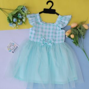 cotton frocks with net for babies