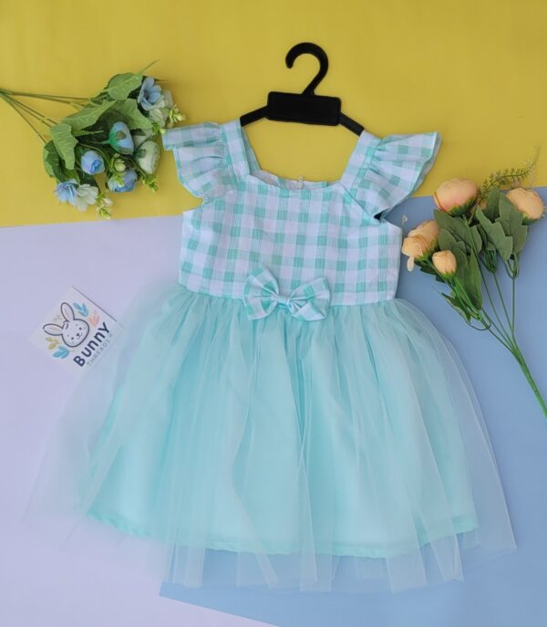 cotton frocks with net for babies