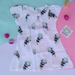 Panda Organic Muslin Cotton Frock