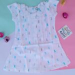 Organic Muslin Cotton frock for 1 year old baby girl