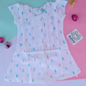 Organic Muslin Cotton frock for 1 year old baby girl