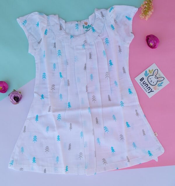 Organic Muslin Cotton frock for 1 year old baby girl