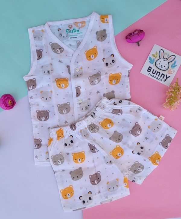 bear print jabla set for babies