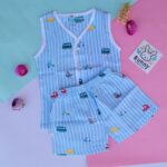 Car print jabla shorts set for babies