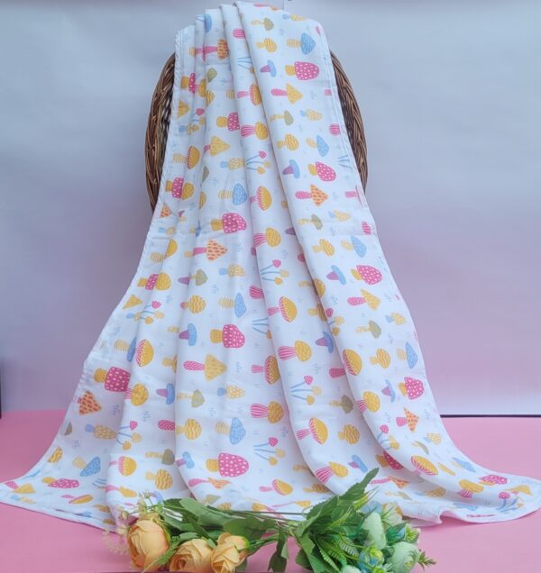 Yellow Mushroom Muslin Cotton Blankets