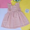 peach kids cotton frock