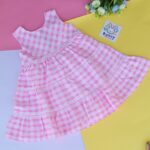 pink kids cotton frocks