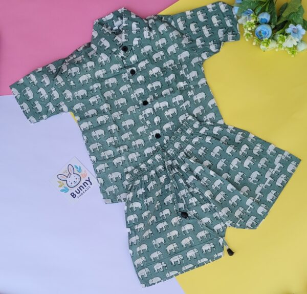 elephant print kids co-ord sets