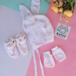 Organic Muslin Caps, mittens and booties for 0-6 months baby