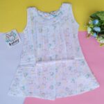 sleeveless muslin frocks for kids