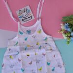 Organic muslin cotton frock for 0-3 months baby