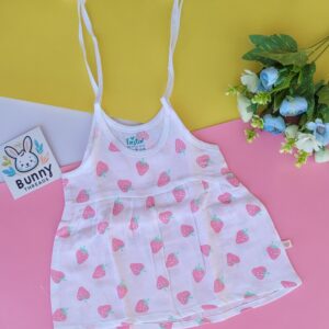 organic muslin cotton frock for 0-3 month baby