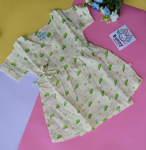 Organic Muslin Kimono Frock for 1-2 Year Baby Girl