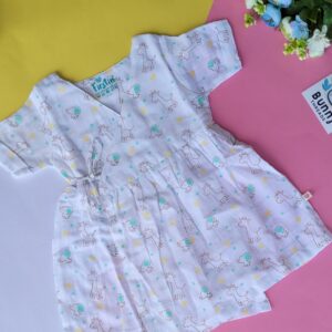 Organic Muslin cotton Kimono Frock for 1-2 years babies