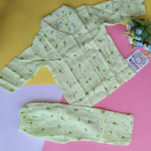 Organic muslin cotton night suit for babies