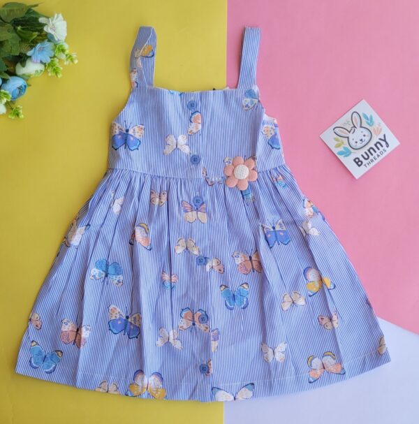 blue cotton frock for babies