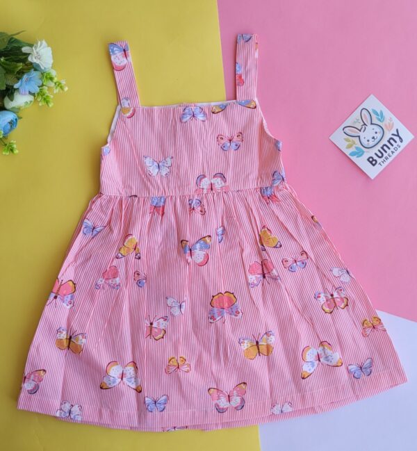 Back button cotton frock