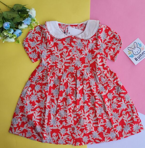 Red cotton frock