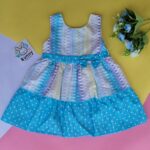 Blue cotton frock for your baby