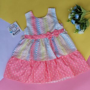 Pink cotton frock for baby girl