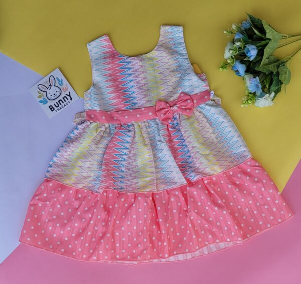 Pink cotton frock for baby girl