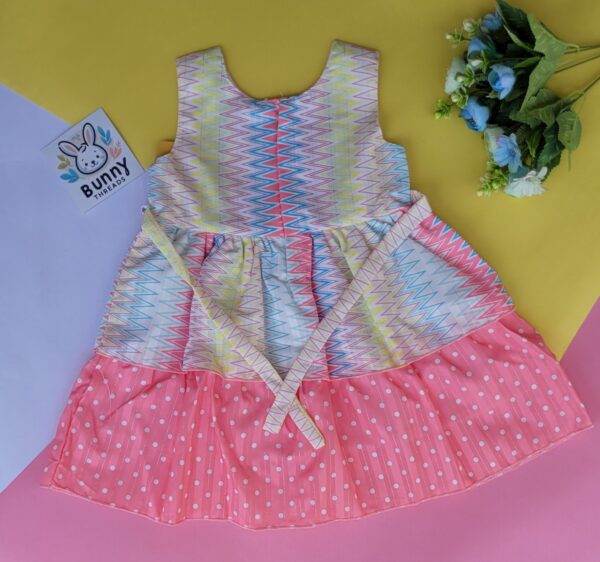 Pink cotton frock for baby