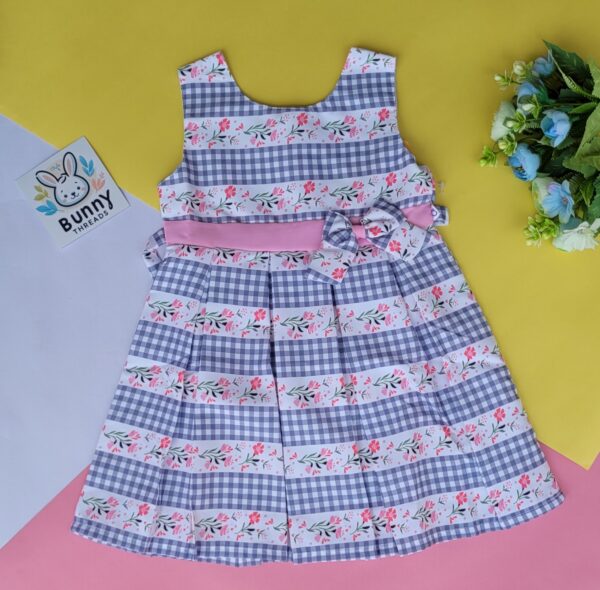 flower printed cotton frock for baby