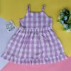 Violet cotton frock for baby