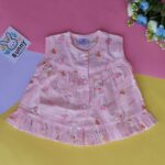 Muslin cotton frock for newborn babies