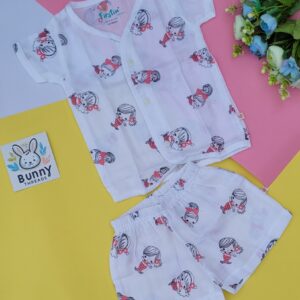 Organic Muslin Cotton Jabla shorts set