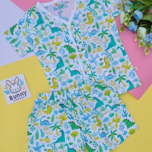 Muslin cotton jabla shorts set for baby