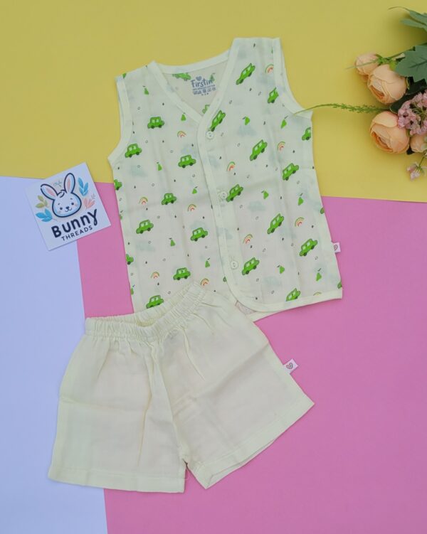 Organic muslin cotton jabla shorts set newborn