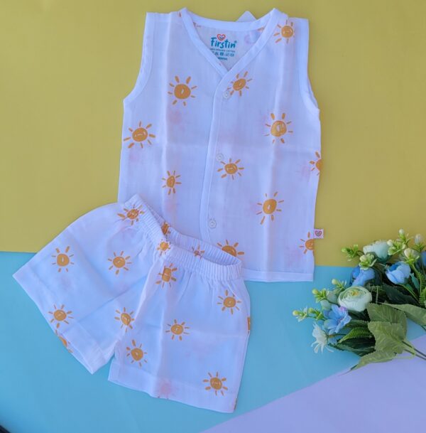 Muslin cotton jabla shorts set