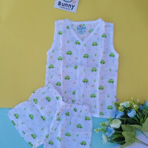 Muslin jabla shorts set for newborn baby