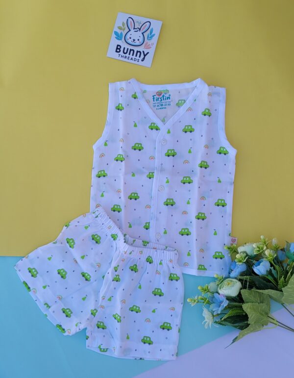 Muslin jabla shorts set for newborn baby