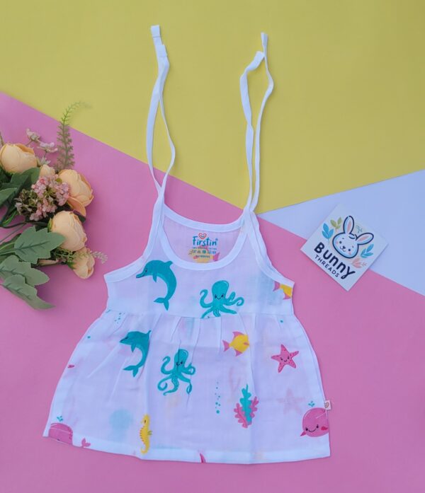 Newborn baby girl muslin frock