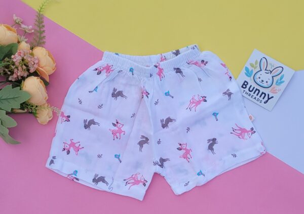 Organic muslin cotton shorts for babies