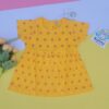 Yellow cotton frock for girl baby