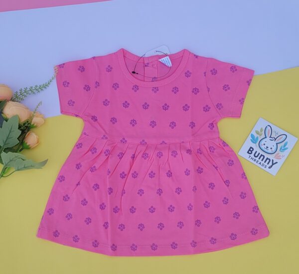 Tango Pink Cotton Frock for baby girl